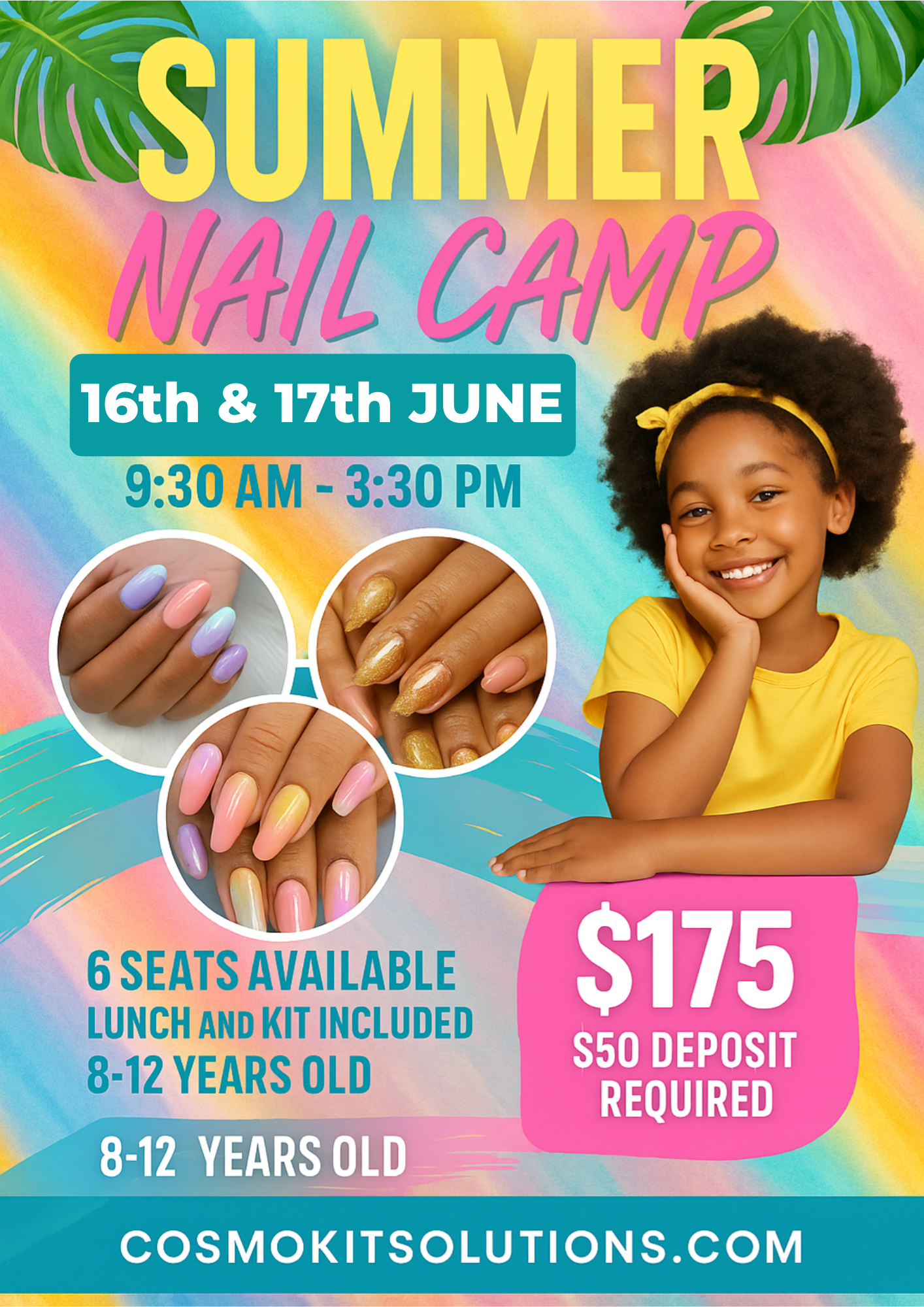 SUMMER NAIL CAMP FOR AGES 8–12