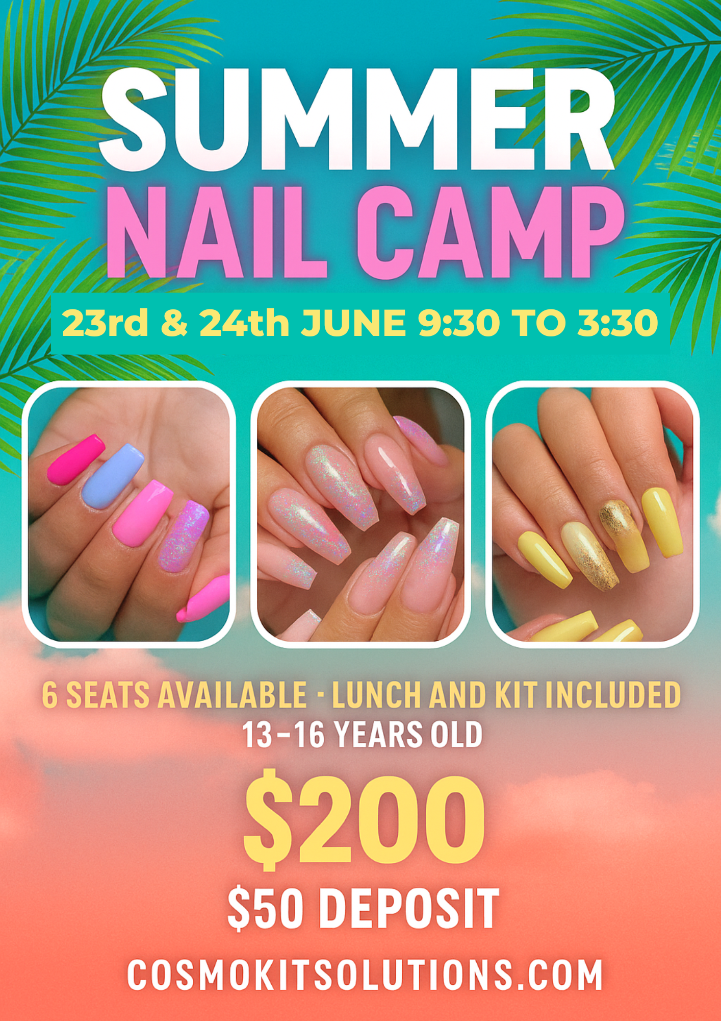TEEN SUMMER NAIL CAMP (AGES 13–16)